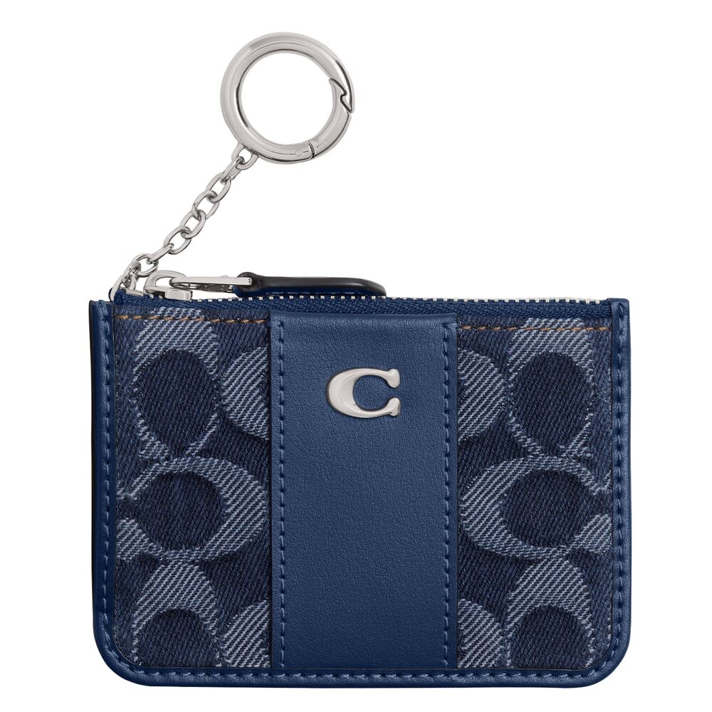 1782 Essential Mini ID Card Case in Signature Denim, LH/Deep Blue Multi